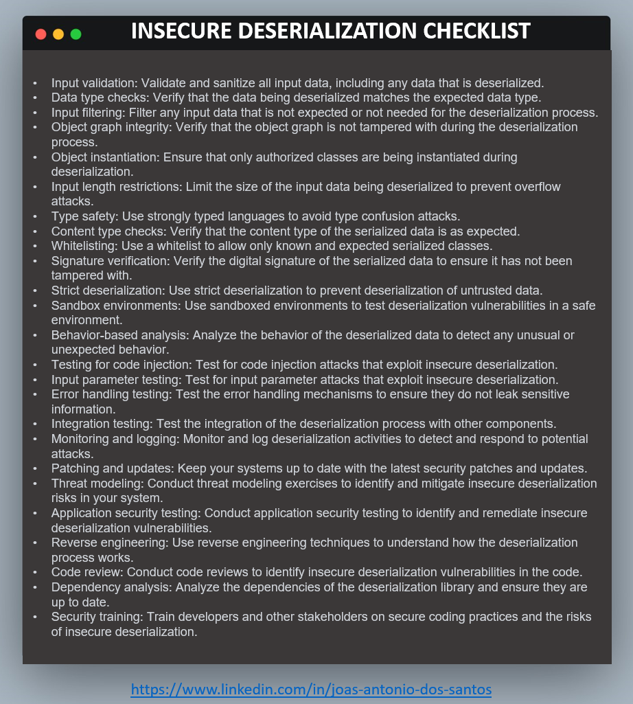 INSECURE DESERIALIZATION CHECKLIST.png