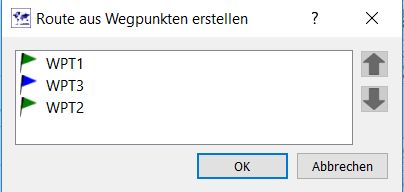 Track durch Wegpunkte