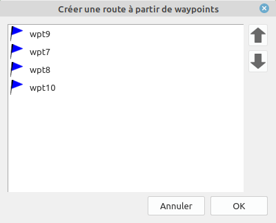 Trace par les waypoints