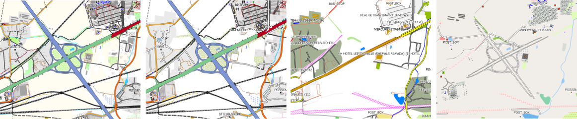 Different vector map layouts