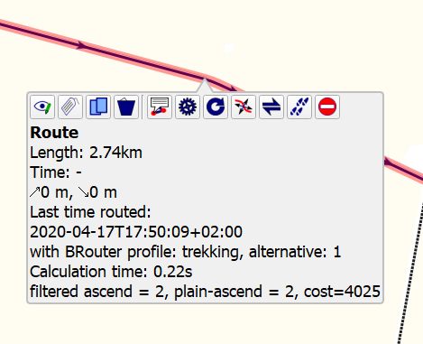 Short route info