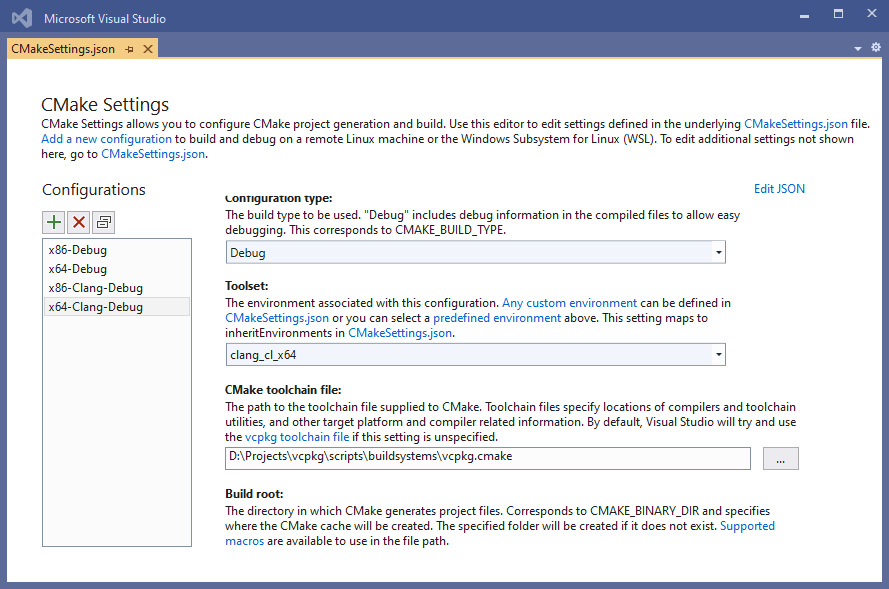 vcpkg toolchain setting