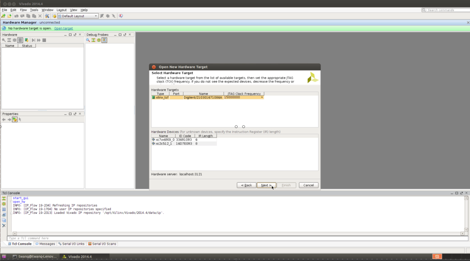 NetFPGA-SUME Adept Tools Test