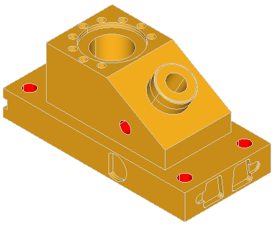 Removing the cylindrical holes