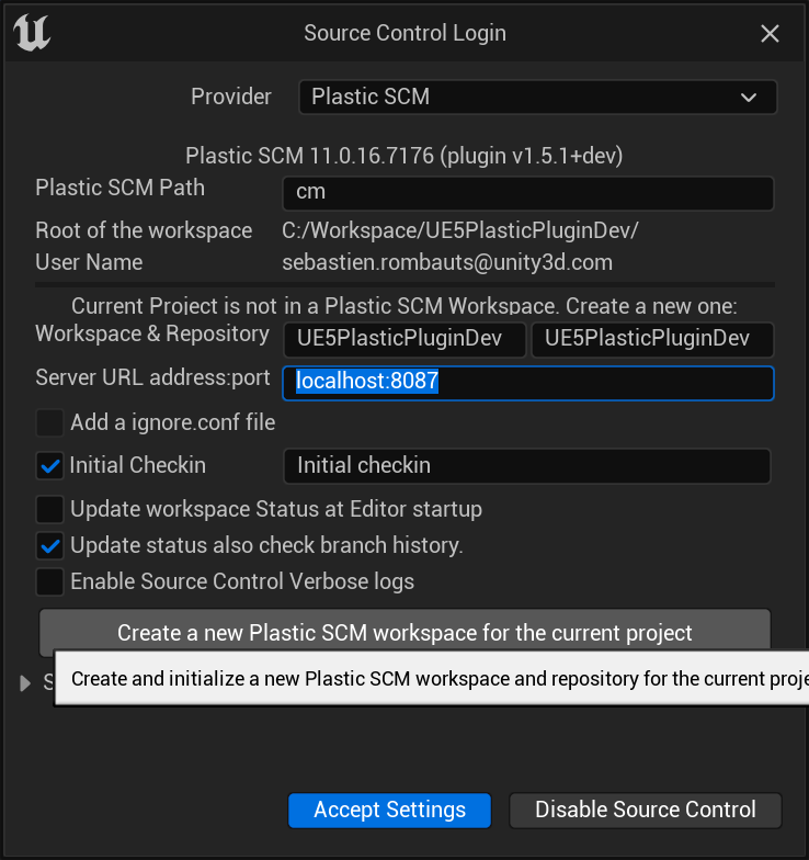 UEPlasticPlugin-CreateWorkspaceOnPremise.png