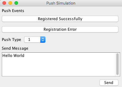 Sending a basic Hello World push
