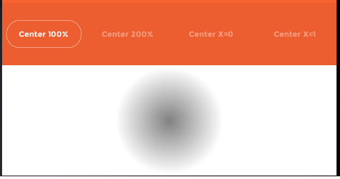 Radial gradient 0 to 100