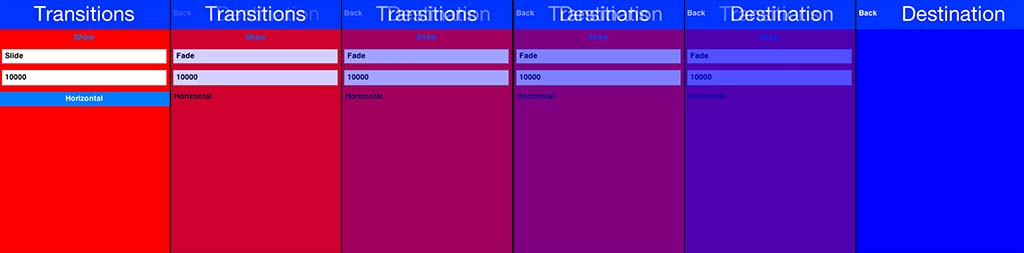 Fade transition is probably the simplest one around