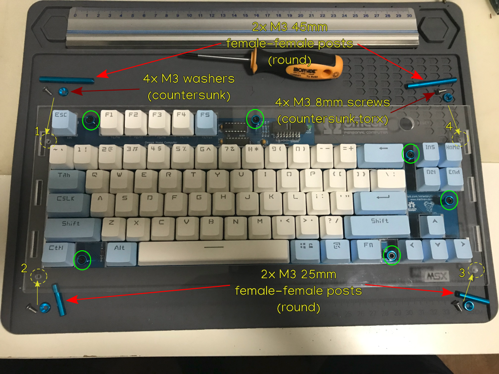 keyboard-050-attach-keyboard-case-with-6x-screws-and-prepare-4x-posts-EN.png