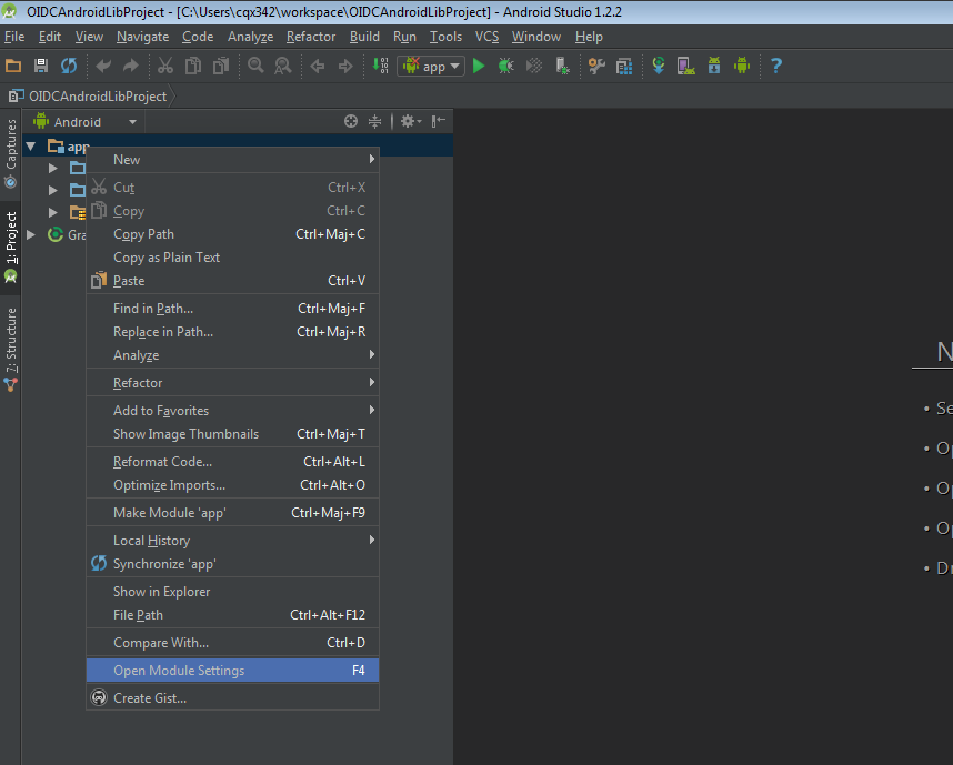 AndroidStudio Module Settings