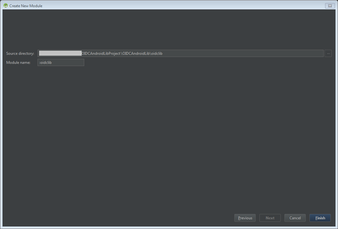 AndroidStudio Wizard New Module