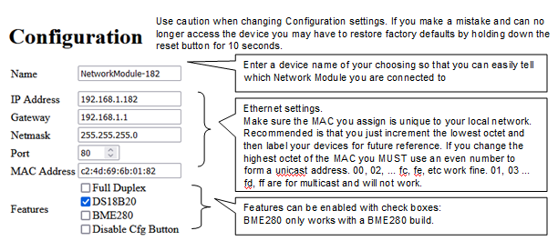 Configuration Help