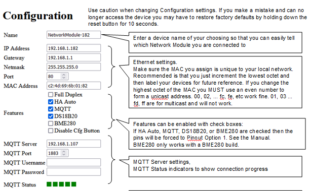 Configuration Help