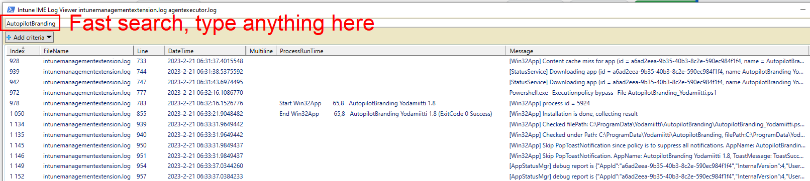 Get-IntuneManagementExtensionDiagnostics-LogViewerUI07-FastSearch.png